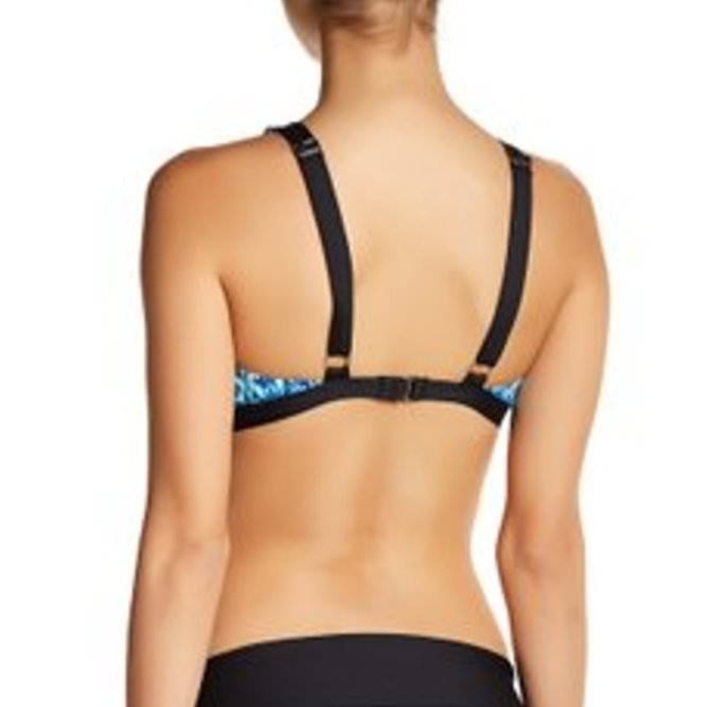 NWT Next: 38B/C Blue and Black Bikini Top - Picture 2 of 4